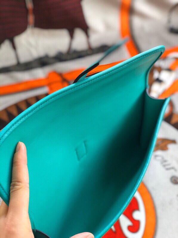 에르메스 지제 엘란29 블루파온 스위프트 송아지가죽 내부 양가죽